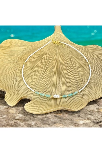 Ezera Κομψό κολιέ τσόκερ Isra από ασήμι επιπλατινωμένο με χρυσό, κρυστάλλους ...