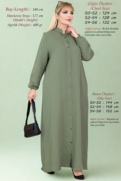 Laden Φόρεμα plus size - Χακί - Μακρύ