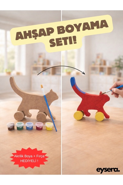 eysera Wooden Painting Set – Children's Activity & Hobby Toy, Montessori Educational Set