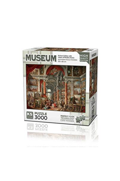 Ks Puzzle 23014 صورة جاليري مع وجهات نظر لغز روما الحديث 3000 قطعة - لغز KS