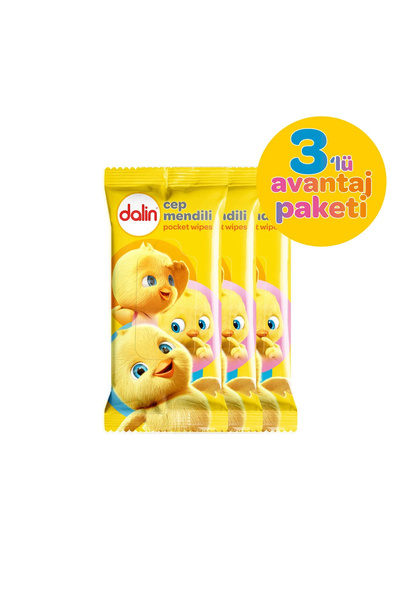 Dalin Klasik Islak Cep Mendil 3x15 Adet