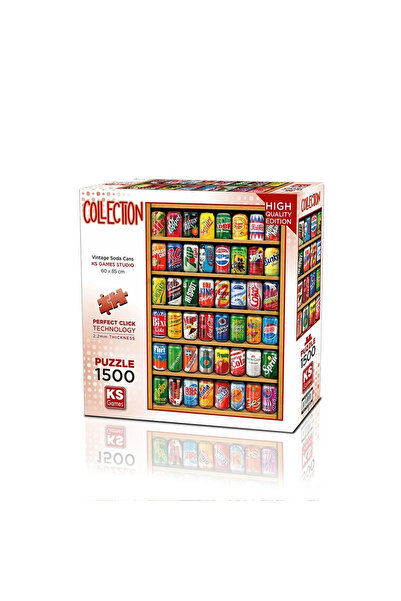 Ks Puzzle 22042 بازل 1500 قطعة علب مشروبات غازية كلاسيكية