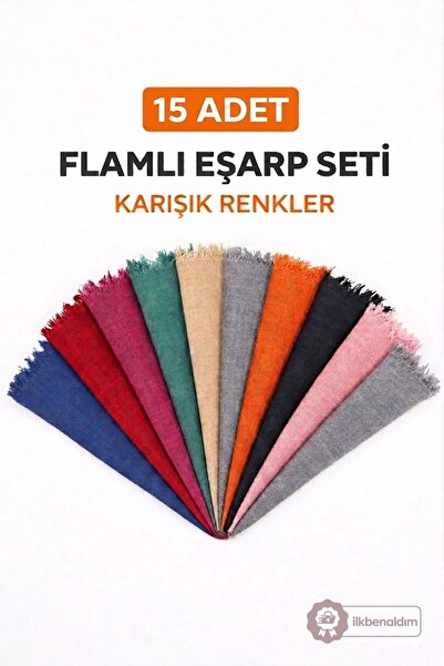 Zey-Al Σετ κασκόλ με φούντες 15 τεμαχίων, βαμβακερό σάλι καθημερινής χρήσης σ...