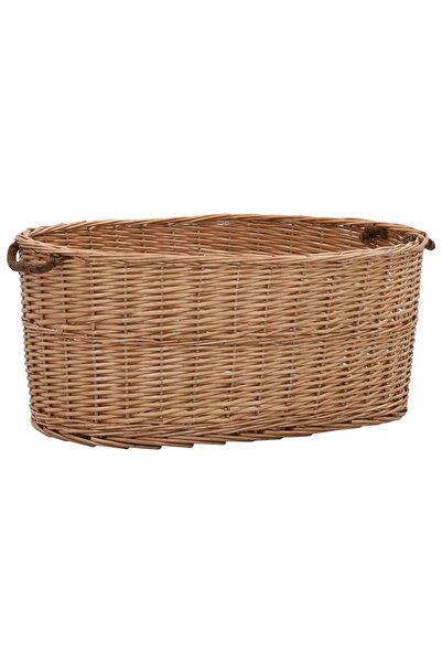 Concept Coș lemne foc cu mânere de transport 78x54x34 cm salcie