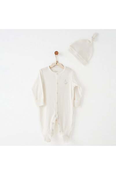 andywawa Ac26767 Special Modal Jumpsuit Set Ecru