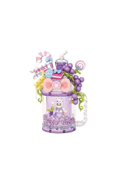 1vagon Lz-4203 Purple Rabbit Cup 258 Pieces Block Toy