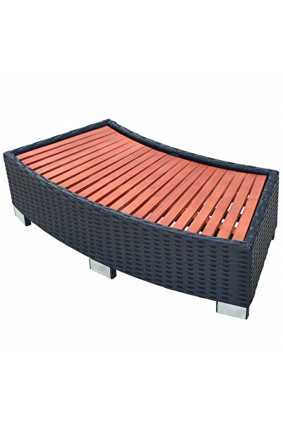 Concept Treaptă pentru spa, negru, 92 x 45 x 25 cm, poliratan