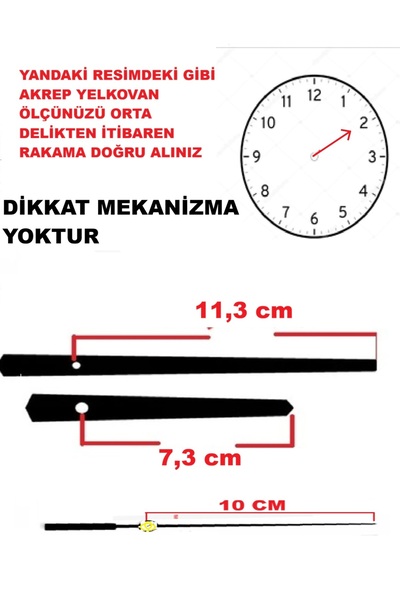 CNR SHOP Scorpio Minute Hand Second Set for Clock Mechanism (Material Metal) ...
