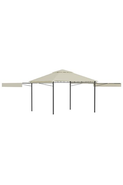 Concept Pavilion cu acoperiș dublu extins, 3x3x2,75 m, crem, 180 g/m²