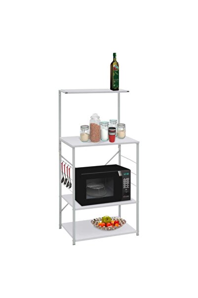 Concept Dulap pentru cuptor de microunde, alb, 60 x 39,6 x 123 cm, PAL
