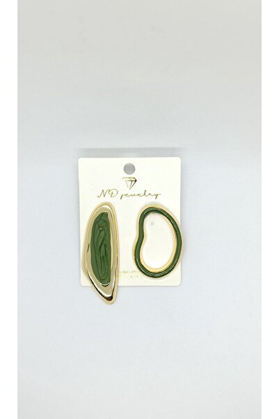 ndjewelry أقراط Abstract Flow – Olive Harmony