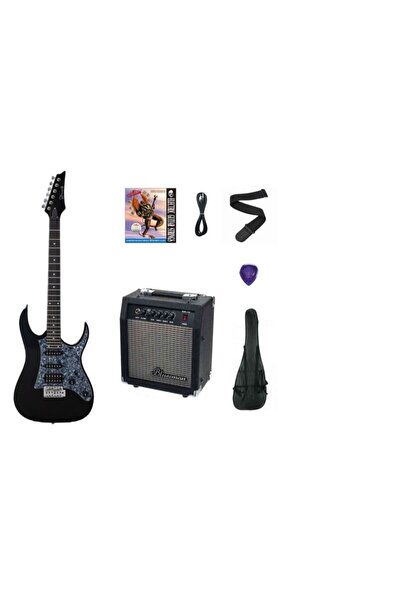 Strauss ESH-22 BK ELEKTRO GİTAR HSS - SİYAH SET (ANFİ-SOFTCASE-ASKI-TEL-KABLO...