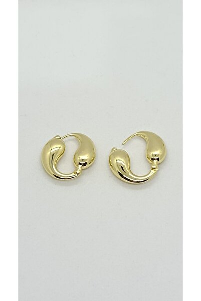 ndjewelry حلق ذهبي دائري من فلو جولد