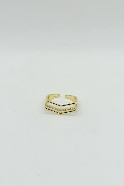 ndjewelry خاتم ذهبي على شكل شيفرون