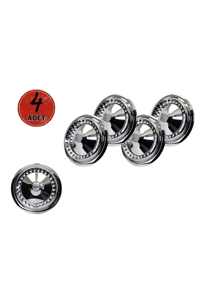 OTOCİRİT Jant Kapağı Kırılmaz Plymouth 16" ABS Krom Paslanmaz 4'lü (TAKIM OLA...