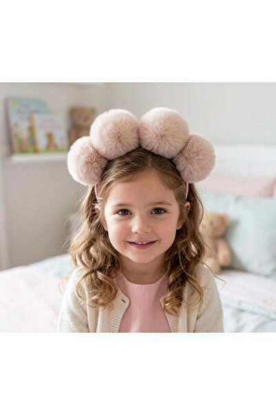 TOKA&TOKA Peluş Tüy Büyük Ponponlu Taç