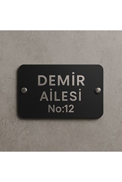 Outdoor One Kişiye Özel Pleksi Kapı İsimliği | Yazılı Pleksi Apartman & Site ...