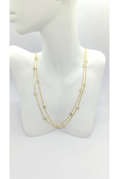 ndjewelry قلادة كريستال فلو طويلة (89+5 سم)