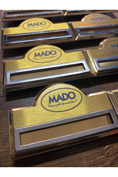 Outdoor One Yaka Kartı İsimlik Metal 10 Adet Mıknatıslı Logo Baskılı GOLD Pre...