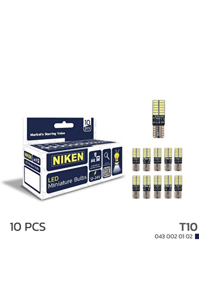 Niken T10 Park Ledi - Beyaz 24Ledli Canbus 10 (Adet)