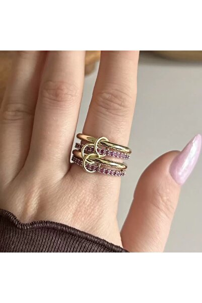 Deesse Latelier GOLD 4'LÜ SILVER PING AURA YÜZÜK