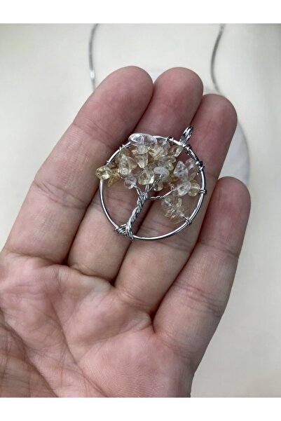Doğaltaş Masalları Citrine Steel Necklace