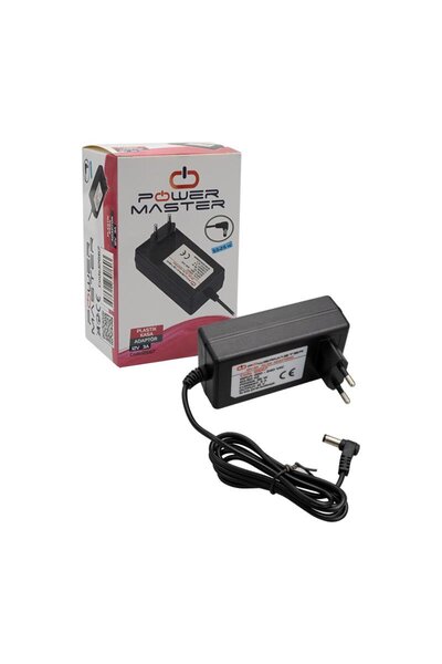 Powermaster PM-12667 12 Volt - 3 Amper 5.5*2.5 Mm Uçlu Plastik Kasa Priz Tipi...