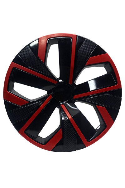 OTOCİRİT Jant Kapağı Kırılmaz Çıtalı 15" Yeni Model Kırmızı Çıtalı 4'lü (TAKI...