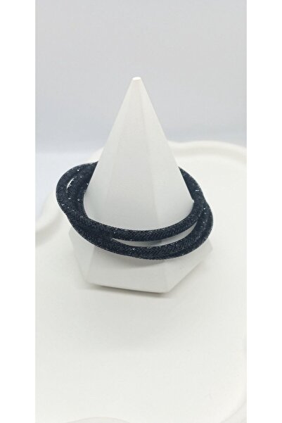 ndjewelry Black Color Shiny Magnet End Flexible Bracelet