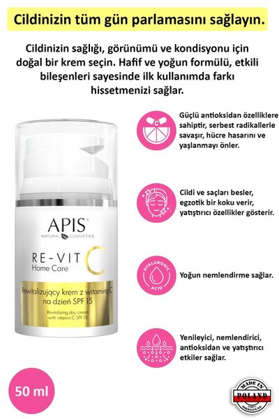 Apis Natural Cosmetics كريم مرطب يومي للوجه بعامل حماية من الشمس SPF15 - 50 مل