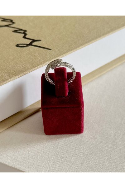 Deesse Latelier Silver Snake Stone Ring