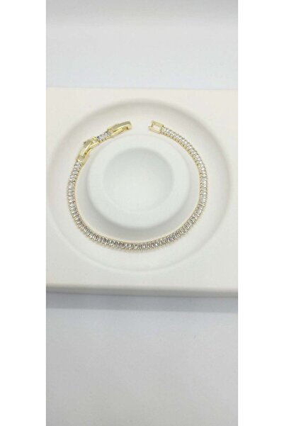 ndjewelry سوار من الفولاذ ذو اللون الذهبي على شكل مستطيل صغير