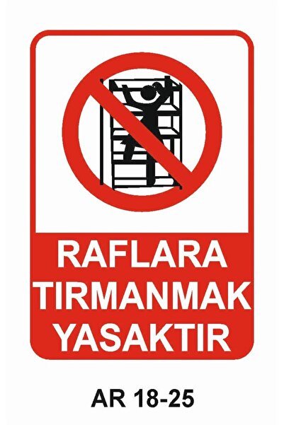 Outdoor One Climbing on Shelves Is Prohibited Women Figure Work Safety Warnin...