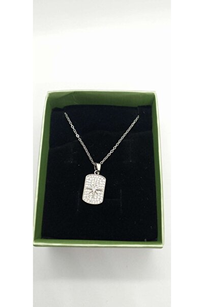 ndjewelry قلادة كرانش بنقشة نجمة فضية اللون