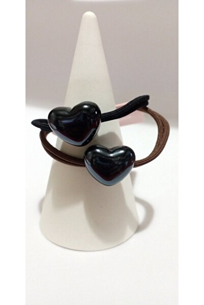 ndjewelry Heart beaded double elastic buckle