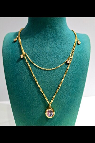 Monalisa Home Luxurious Figured Shiny Anti-Tarnish Steel Necklace