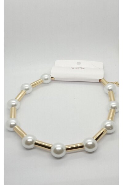 ndjewelry لوحة الأنابيب وقلادة مفصلة اللؤلؤ
