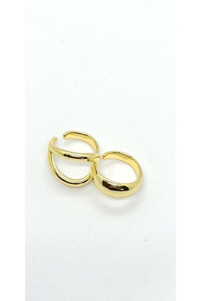 ndjewelry خاتم توين جلو المزدوج