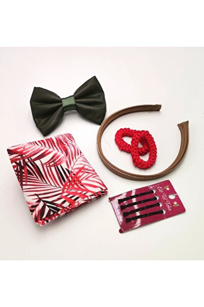 Monalisa Home Colorful Patterned Crown Buckle Bandana Set