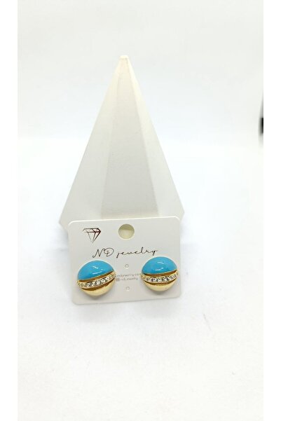 ndjewelry Blue Halo – Turquoise Sparkle Earrings