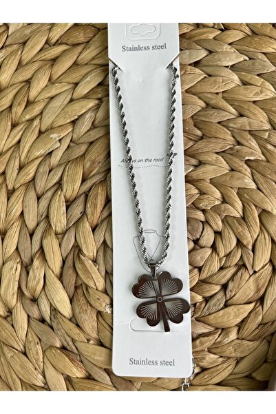 Doğaltaş Masalları Steel Clover Necklace