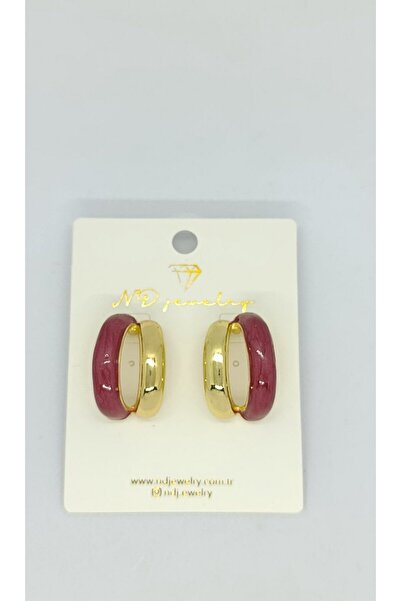 ndjewelry Rose Gold Blush Hoop Earrings