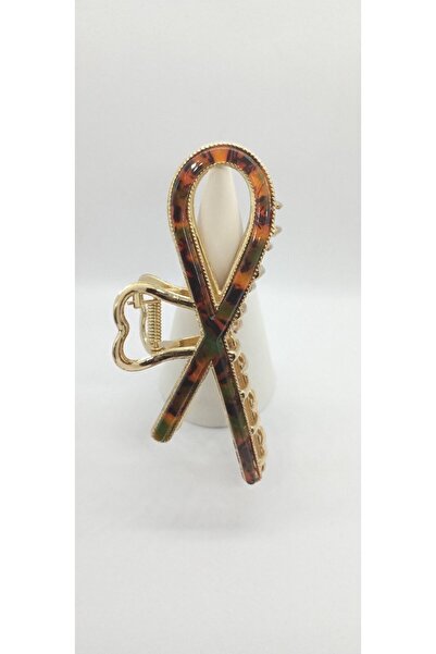 ndjewelry مشبك مزلاج بنمط الفهد (تفاصيل خضراء)