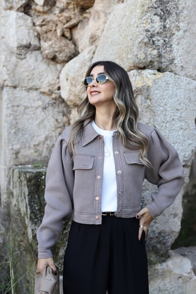 bytugcekaya Χοντρό ύφασμα γιακά πόλο μινκ τυπικού μεγέθους