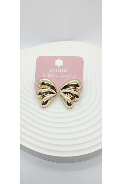 ndjewelry Gold Color Triple Drop Steel Earrings