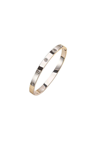 NO BRAND Κλασικό βραχιόλι Zallmorra με κρύσταλλα - Ασημί