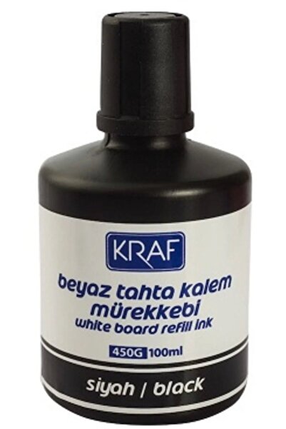 KRAF 445g Beyaz Tahta Kalem Mürekkebi Siyah 30ml.