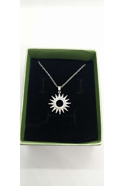 ndjewelry Silver Color Sun Crisp Necklace