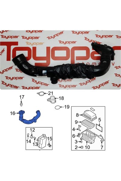Toyopar Accent Era 2006- Hava Filtre Giriş Hortumu / Borusu 282101E000