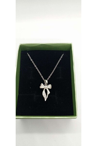 ndjewelry Silver Color Mini Bow Crispy Necklace